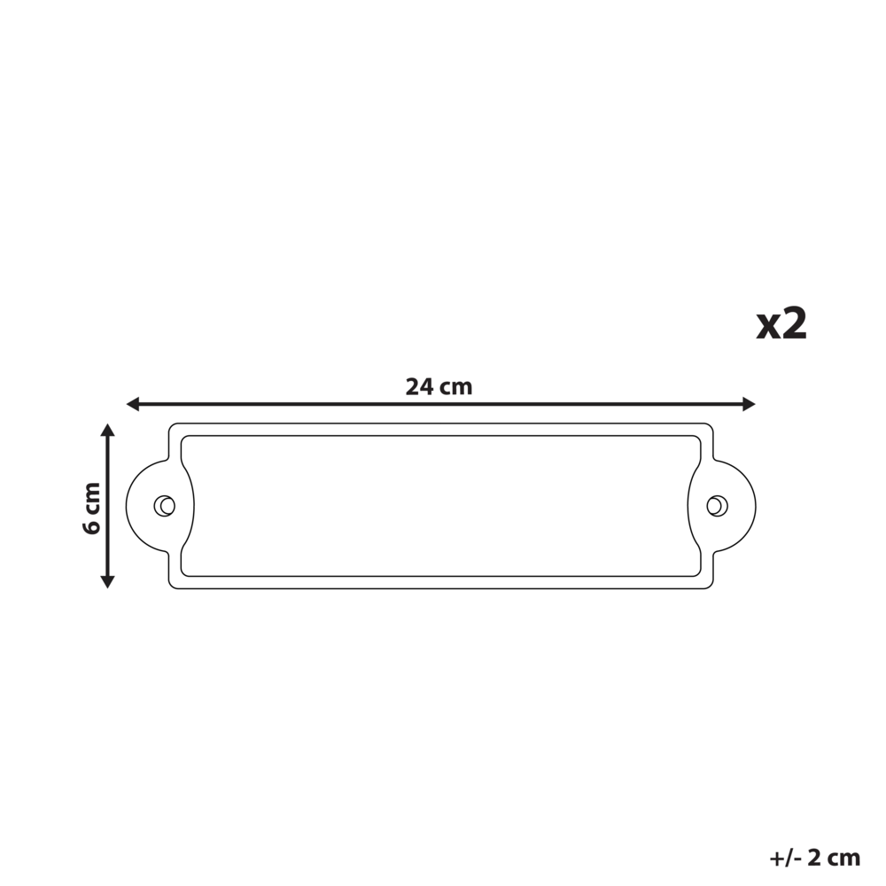 Set di 2 decorazioni da parete in ferro bianco appese a parete, pezzo metallico in stile glamour