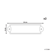 Set di 2 decorazioni da parete in ferro bianco appese a parete, pezzo metallico in stile glamour