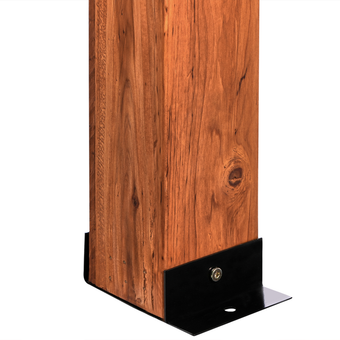 Pergola in legno chiaro tetto in metallo struttura in legno 296 x 350 cm Padiglione da giardino moderno industriale