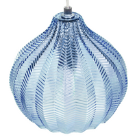 Lampada a sospensione con paralume in vetro blu Illuminazione retrò Luce a sospensione