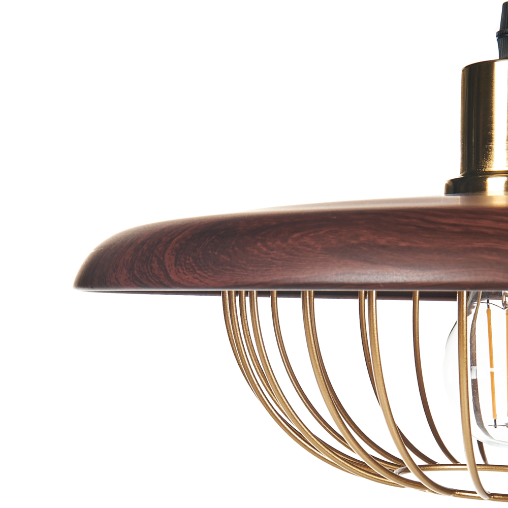 Lampada a sospensione oro marrone ferro retrò industriale soffitto appeso Luce soggiorno sala da pranzo