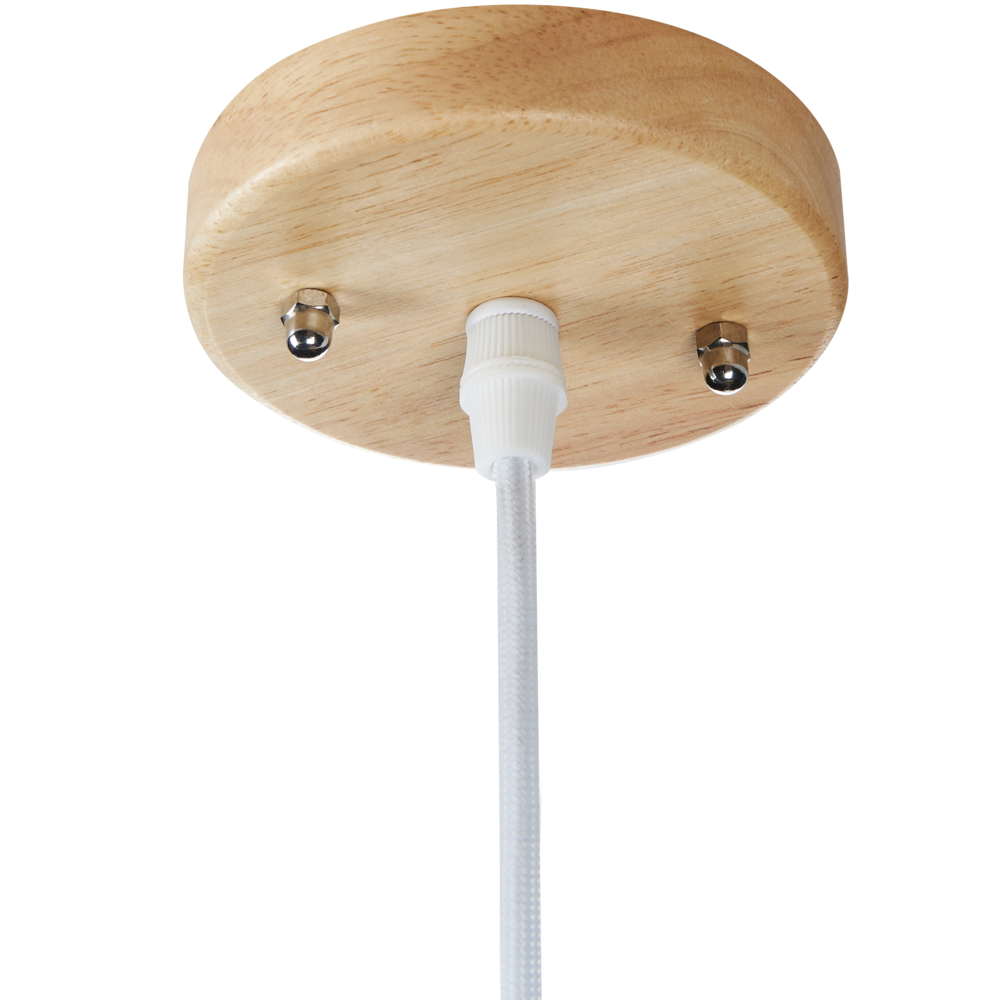 Lampada a sospensione luce legno di pioppo chiaro rotondo paralume regolabile appeso lampada da soffitto