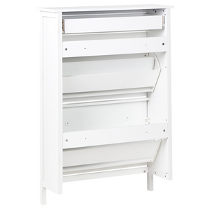 Scarpiera in MDF bianco a 2 scomparti per 10 paia di scarpe design moderno