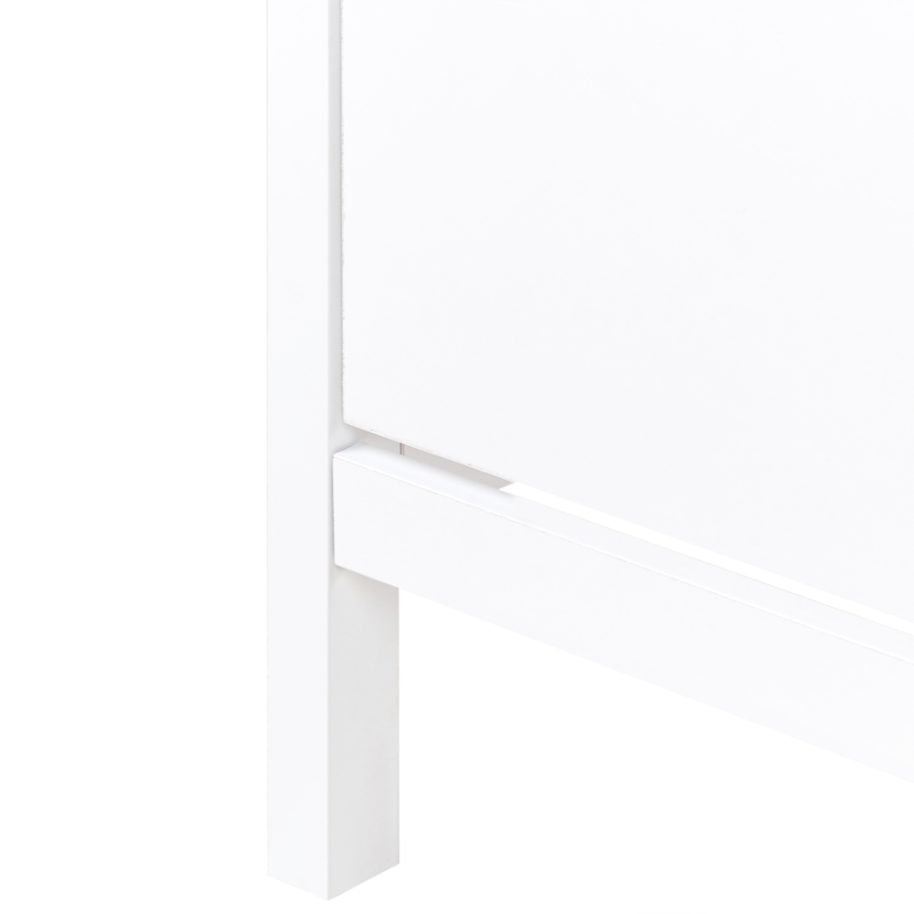 Scarpiera in MDF bianco a 2 scomparti per 10 paia di scarpe design moderno