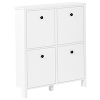 Scarpiera in MDF bianco 4 scomparti MDF Stile design moderno