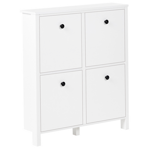 Scarpiera in MDF bianco 4 scomparti MDF Stile design moderno