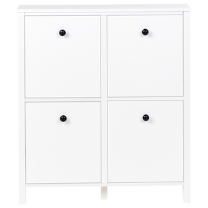Scarpiera in MDF bianco 4 scomparti MDF Stile design moderno
