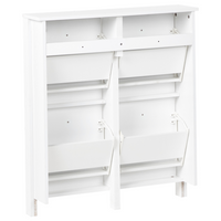 Scarpiera in MDF bianco 4 scomparti MDF Stile design moderno