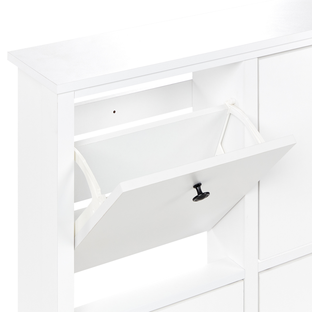 Scarpiera in MDF bianco 4 scomparti MDF Stile design moderno