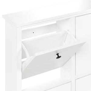 Scarpiera in MDF bianco 4 scomparti MDF Stile design moderno