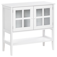 Credenza Bianca 2 Ante Armadio Portaoggetti Mediterraneo Minimalista