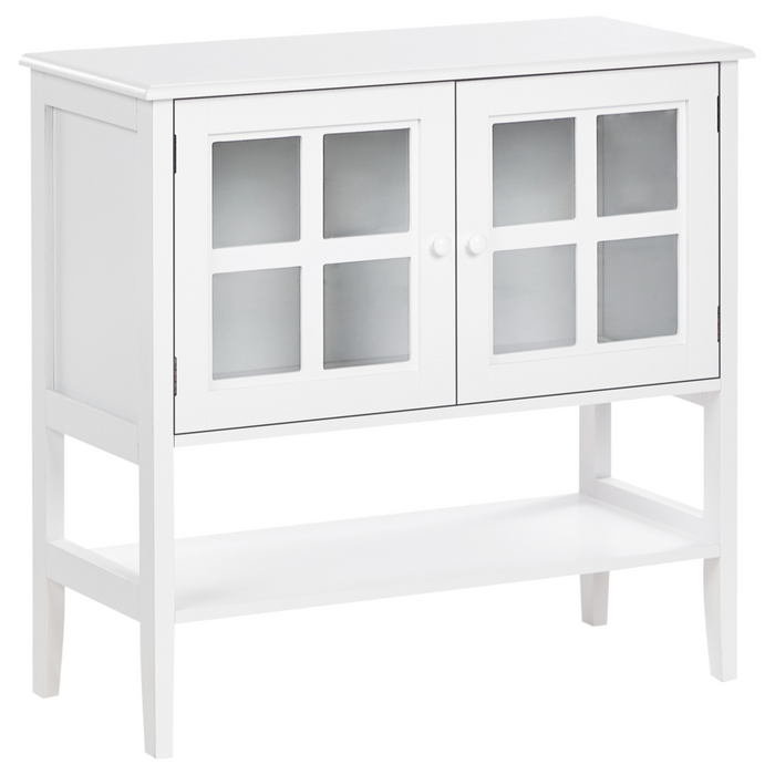 Credenza Bianca 2 Ante Armadio Portaoggetti Mediterraneo Minimalista