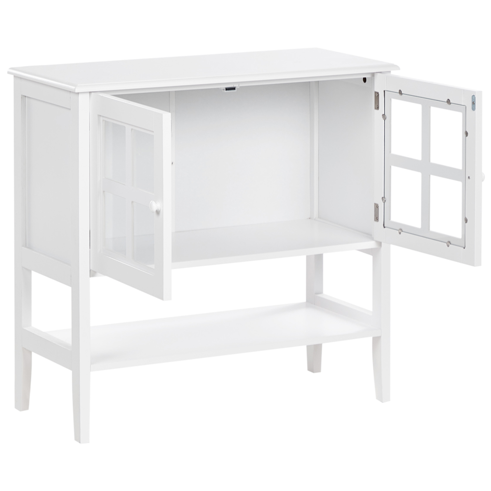 Credenza Bianca 2 Ante Armadio Portaoggetti Mediterraneo Minimalista