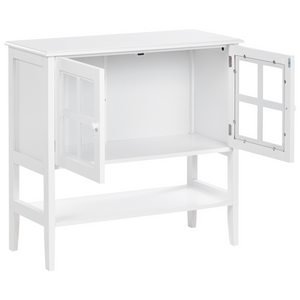 Credenza Bianca 2 Ante Armadio Portaoggetti Mediterraneo Minimalista