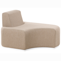 Set di divani da giardino imbottiti moderni a 4 posti con pouf beige moderno resistente raggi UV
