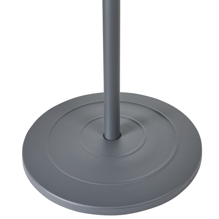 Riscaldatore elettrico per patio in acciaio grigio da 1500 W, indipendente, accessori da giardino