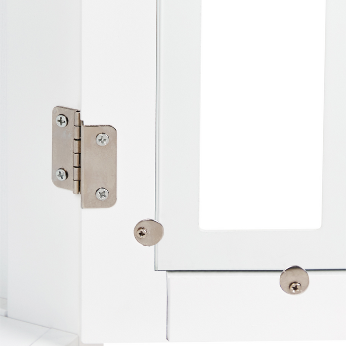 Credenza Bianca 2 Ante Armadio Portaoggetti Mediterraneo Minimalista