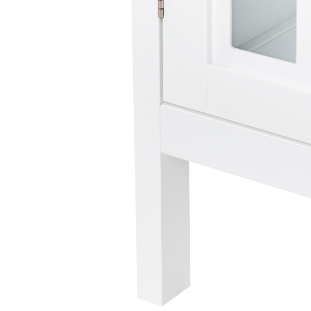 Credenza Bianca 2 Ante Armadio Portaoggetti Mediterraneo Minimalista