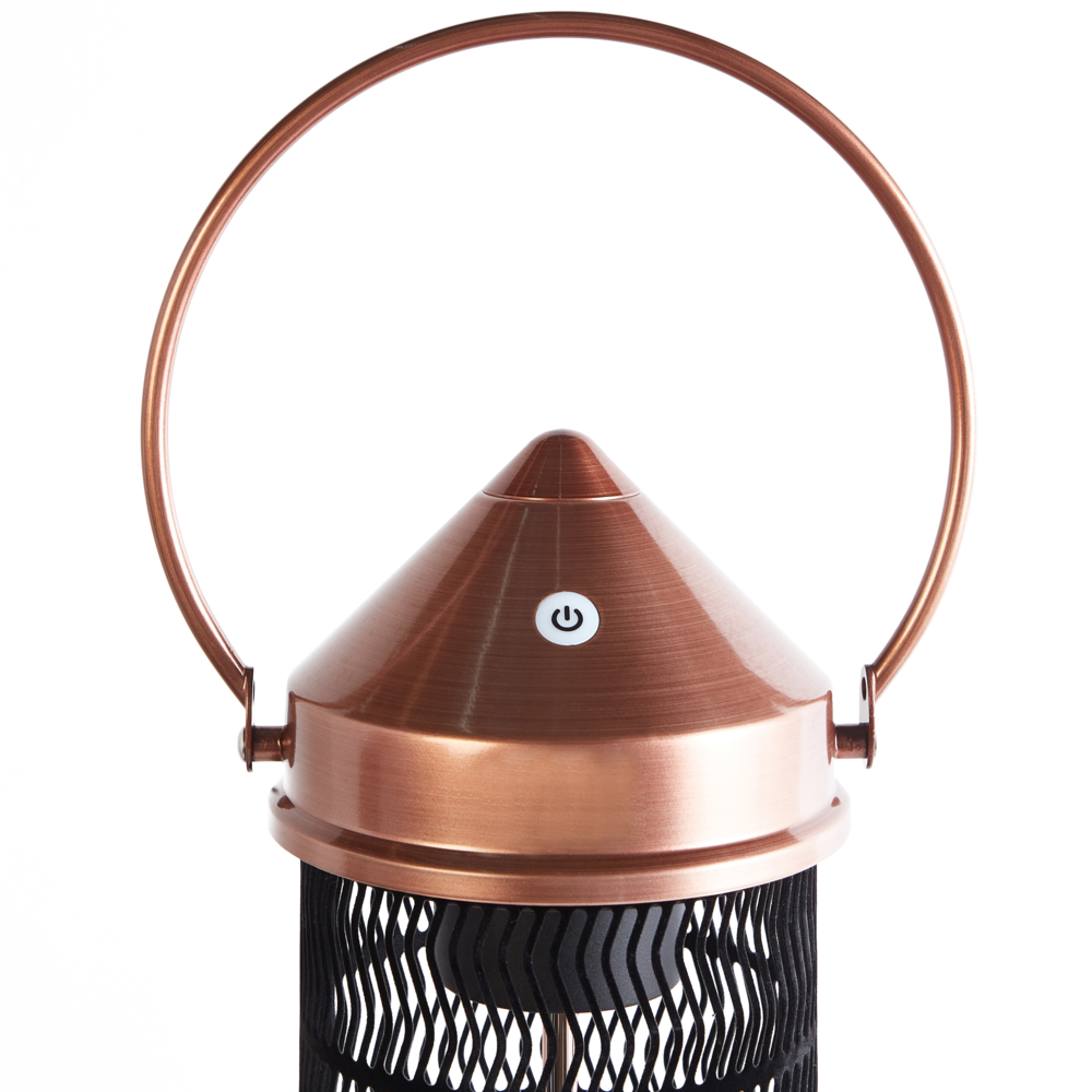 Stufa alogena da patio elettrica autoportante in acciaio Rame Accessori da esterno Patio Giardino