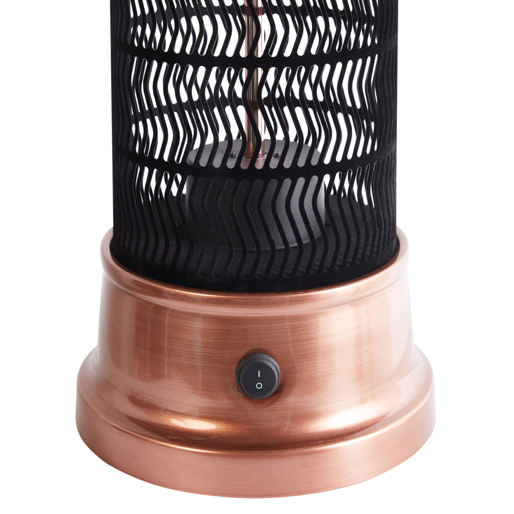 Stufa alogena da patio elettrica autoportante in acciaio Rame Accessori da esterno Patio Giardino