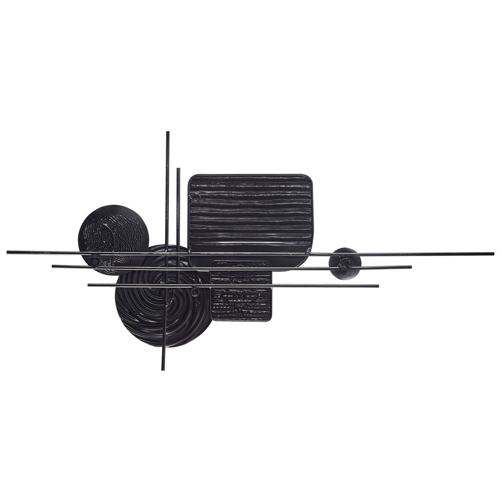 Decorazione murale in metallo grigio appeso a parete irregolare d'accento metallico stile moderno