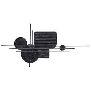 Decorazione murale in metallo grigio appeso a parete irregolare d'accento metallico stile moderno