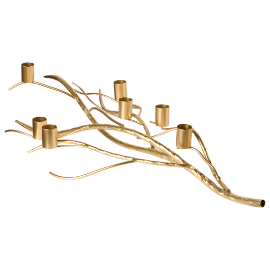 Portacandele oro per 7 candele Ramo di albero in ferro Decorazione moderna di design minimalista