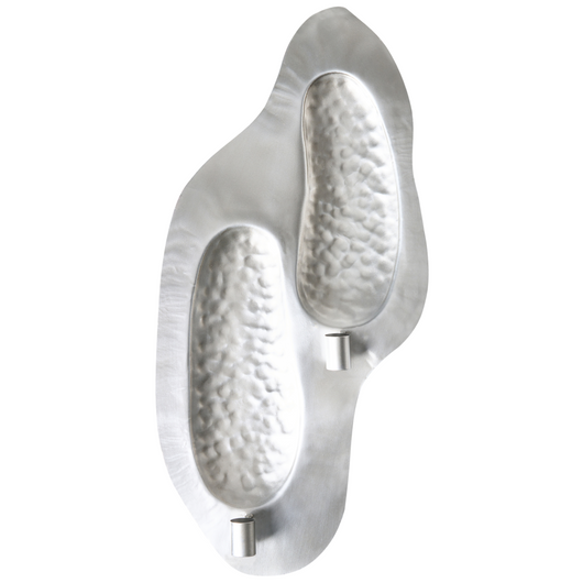 Portacandele da parete per 2 candele Decorazione minimalista Argento design minimalista