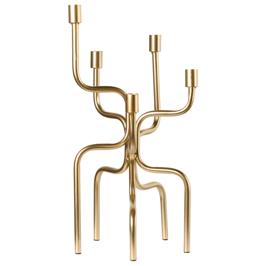 Portacandele per 5 candele Decorazione Oro stile minimalista