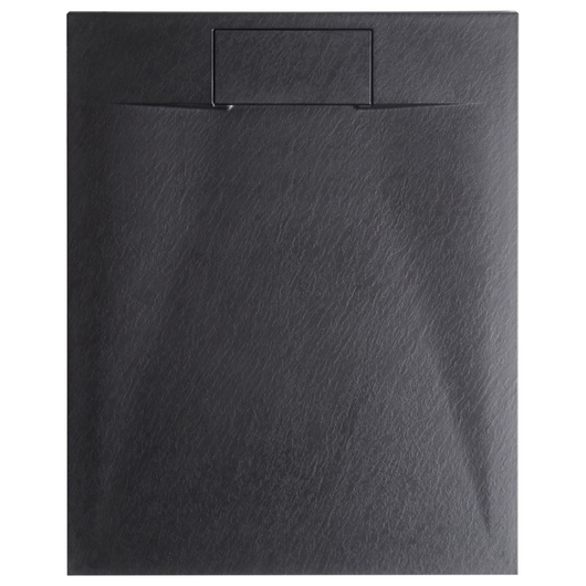 Piatto doccia con scarico nero SMC 80 x 100 x 3 cm effetto pietra naturale minimalista