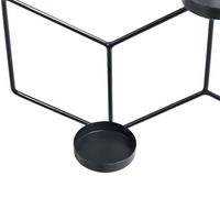 Portacandele da parete in metallo nero 31 cm Moderna decorazione centrotavola