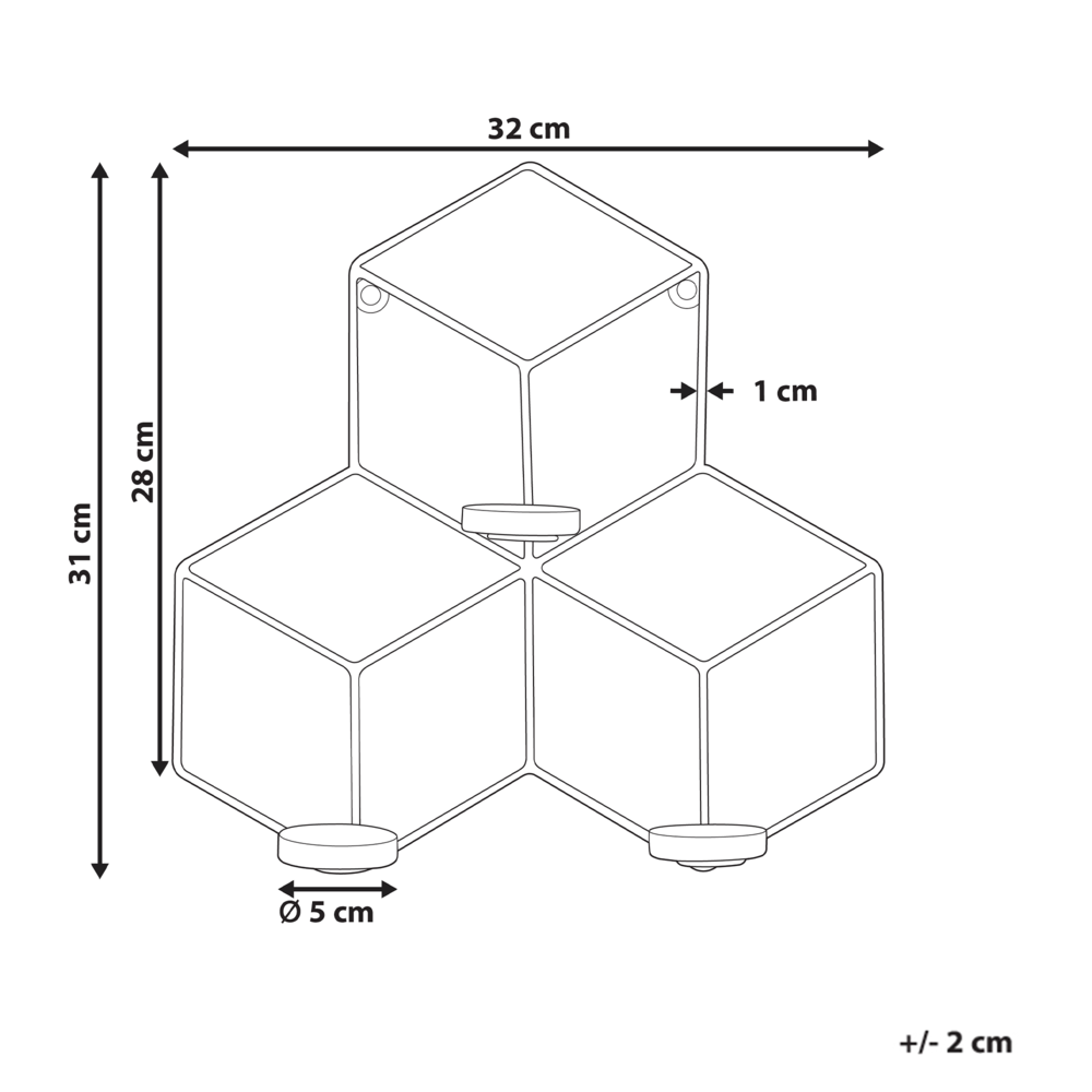 Portacandele da parete in metallo nero 31 cm Moderna decorazione centrotavola