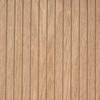 Comodino in legno di frassino naturale MDF a coste Comodino per camera da letto 1 cassetto Moderno