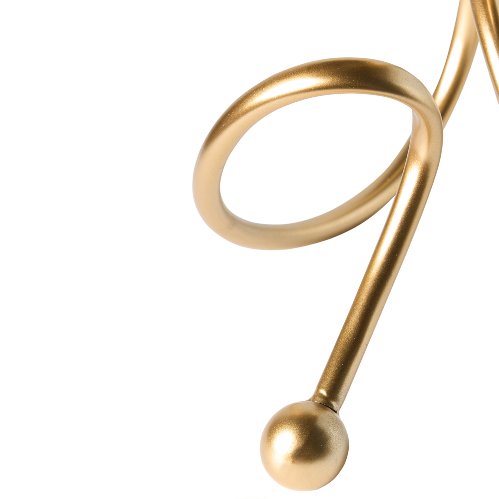 Portacandele in metallo dorato 40 cm Decorazione centrotavola in stile glam moderno