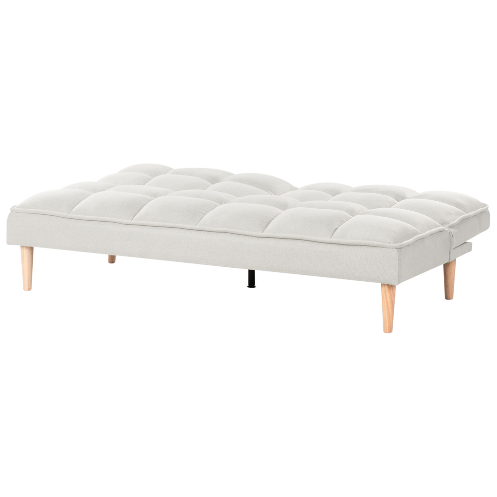 Divano letto Bianco Sporco Easy Clean Tessuto 3 posti reclinabile Schienale trapuntato Divano letto semplice Click-Clack