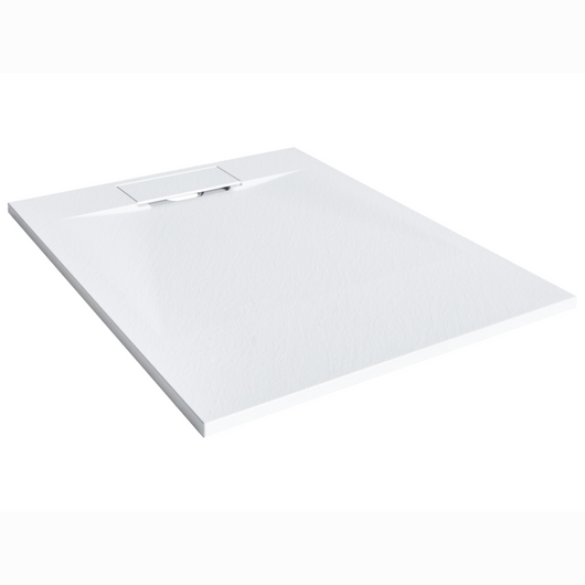 Piatto doccia con scarico bianco SMC 80 x 100 x 3 cm effetto pietra naturale minimalista	Piatto doccia con scarico bianco SMC 80 x 120 x 3 cm effetto pietra naturale minimalista