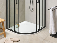 Piatto doccia con scarico bianco SMC 90 x 90 x 3 cm effetto pietra naturale minimalista