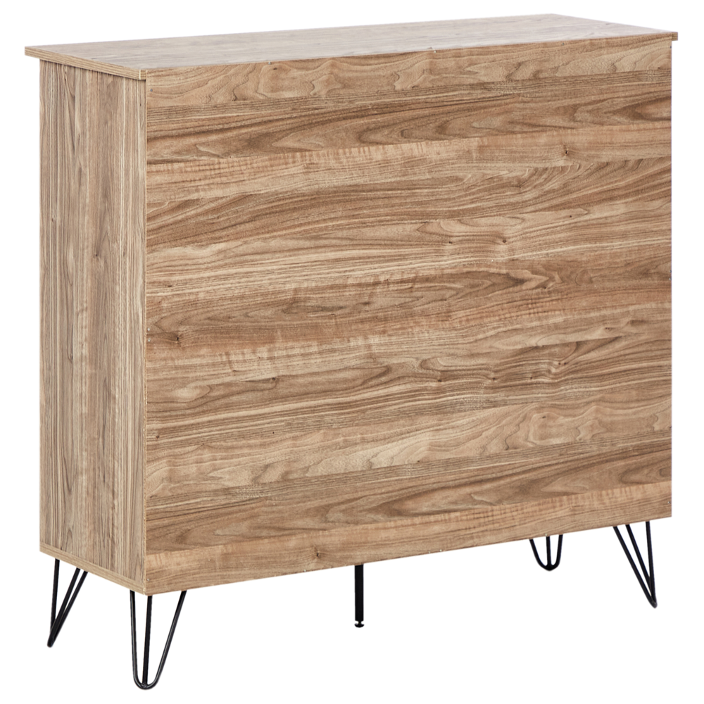 Armadietto per il vino con ripiano in particelle di legno chiaro camera da pranzo elegante