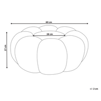 Pouf marrone chiaro in bouclè rotondo 60 x 60 x 27 cm Pouf d'accento Tappezzeria Soggiorno moderno Camera da letto