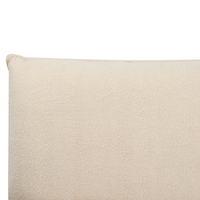 Letto matrimoniale imbottito in tessuto boucle beige chiaro 180x200 cm stile classico camera da letto