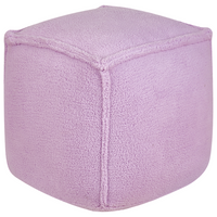 Pouf quadrato in iuta e poliestere violetto con motivo astratto