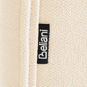 Set di 2 Sedie da Pranzo in Tessuto Beige Chiaro Glam Design Moderno Gambe in Legno Nero