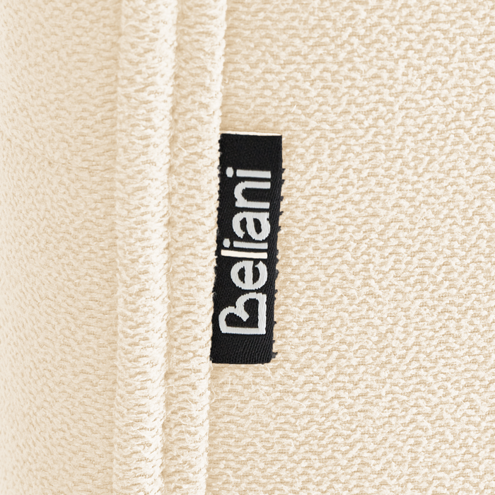 Set di 2 Sedie da Pranzo in Tessuto Beige Chiaro Glam Design Moderno Gambe in Legno Nero