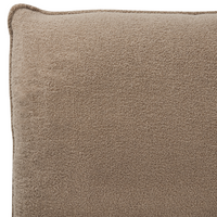 Letto matrimoniale ad acqua imbottito in tessuto bouclè marrone 180 x 200 cm stile classico camera da letto