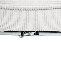 Set di 2 sedie da pranzo in velluto a coste Bianco sporco stile retrò