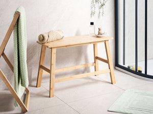 Panca di bambù per bagno Console Sgabello Minimalista marrone chiaro accessori per il bagno