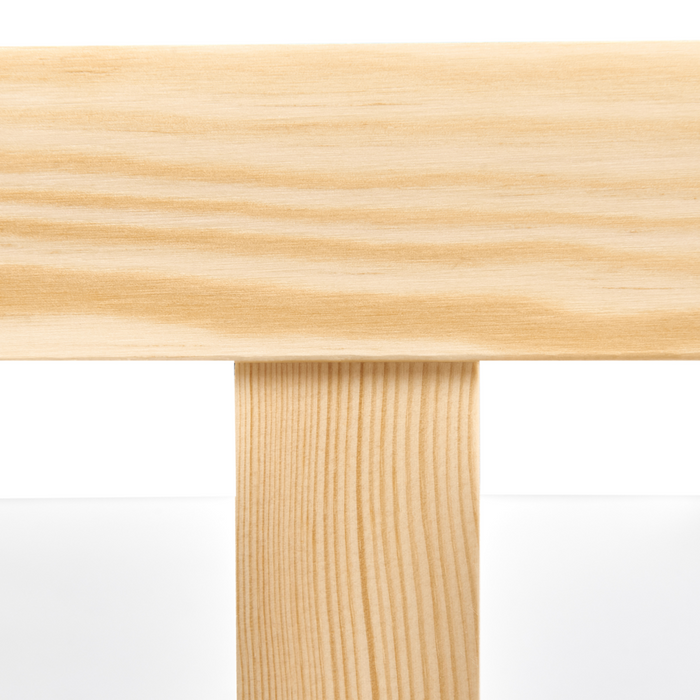 Letto singolo per bambini in legno chiaro cameretta con telaio a doghe