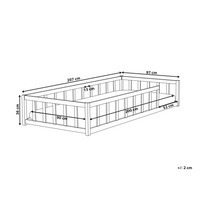 Letto singolo per bambini in legno bianco cameretta con telaio a doghe