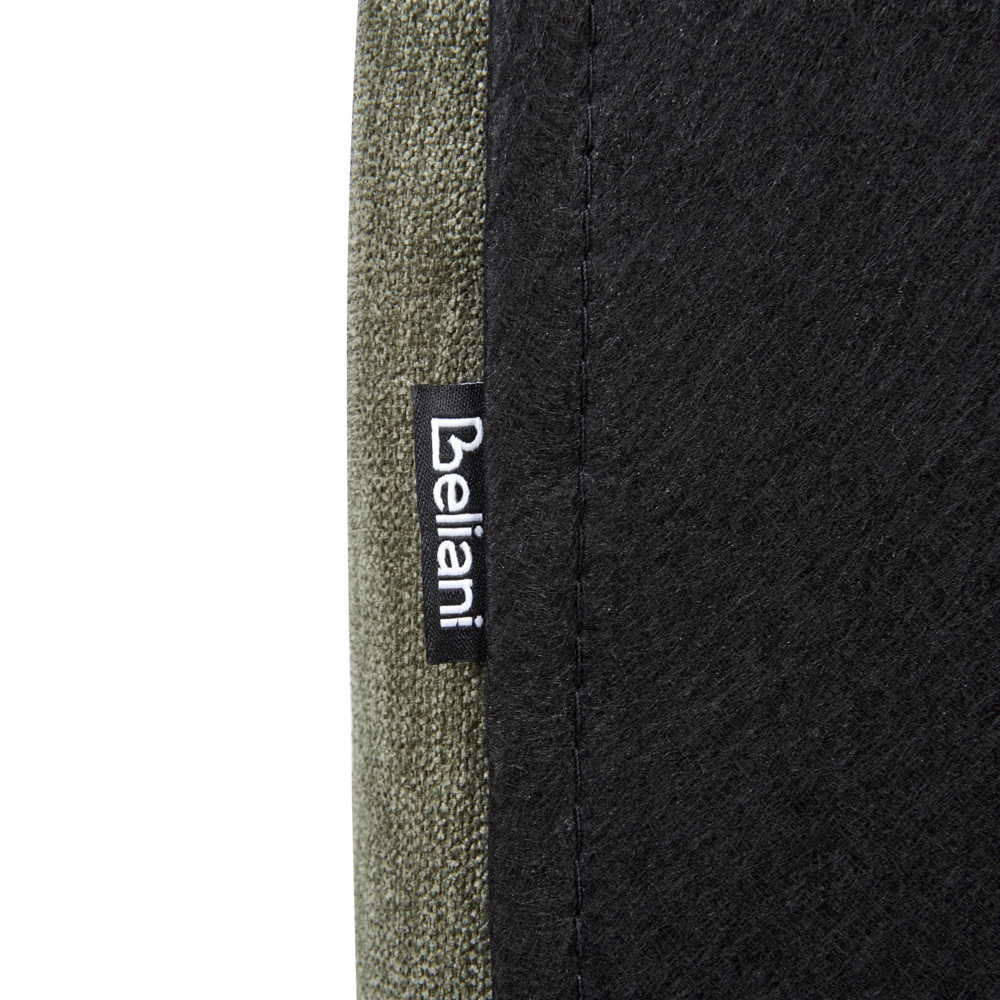 Letto imbottito in tessuto verde con testiera e giroletto 160 x 200 cm camera da letto elegante