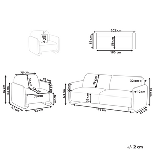 Set da salotto in tessuto divano 3 posti poltrona poliestere imbottitura ampio schienale braccioli mobili da salotto retrò grigio